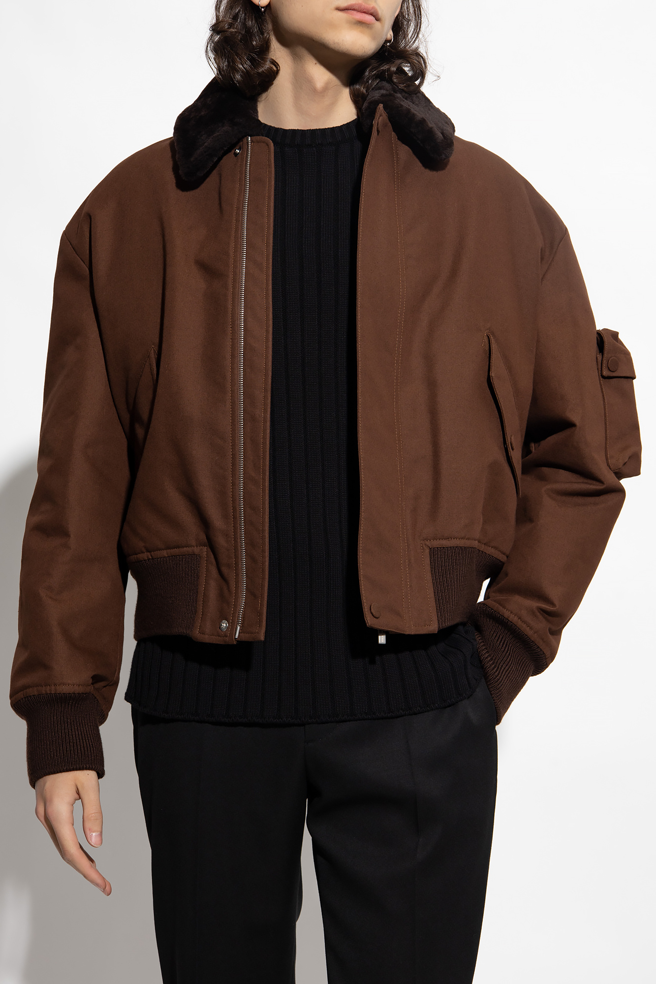 Brown Bomber jacket FERRAGAMO Vitkac GB